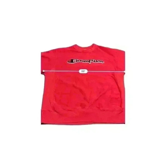 Vintage Champion Women’s Large Red Reverse Weave Sweatshirt Pullover - Picture 11 of 11